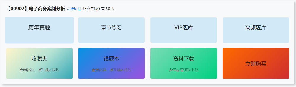 2026 年自考专科 00902《电子商务案例分析》考试题型分值 + 题库推荐